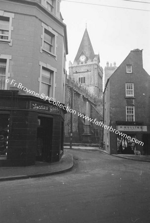 TOWER OF ST NICHOLAS FROM SHOP STREET